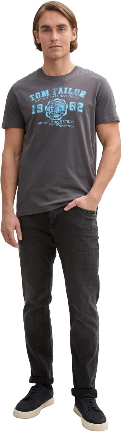 Thumbnail 2 de Tom Tailor T-shirt homme asymétrique imprimé à manches courtes