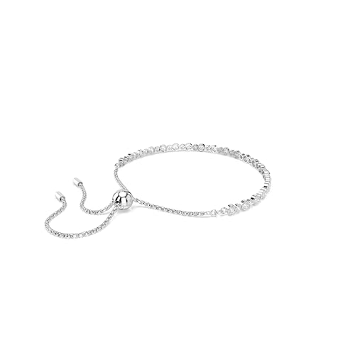 Detalle de Swarovski Pulsera Tennis Matrix Zirconia – Tallas Redondas, Cierre Bola Deslizante, baño de rodio, blanca