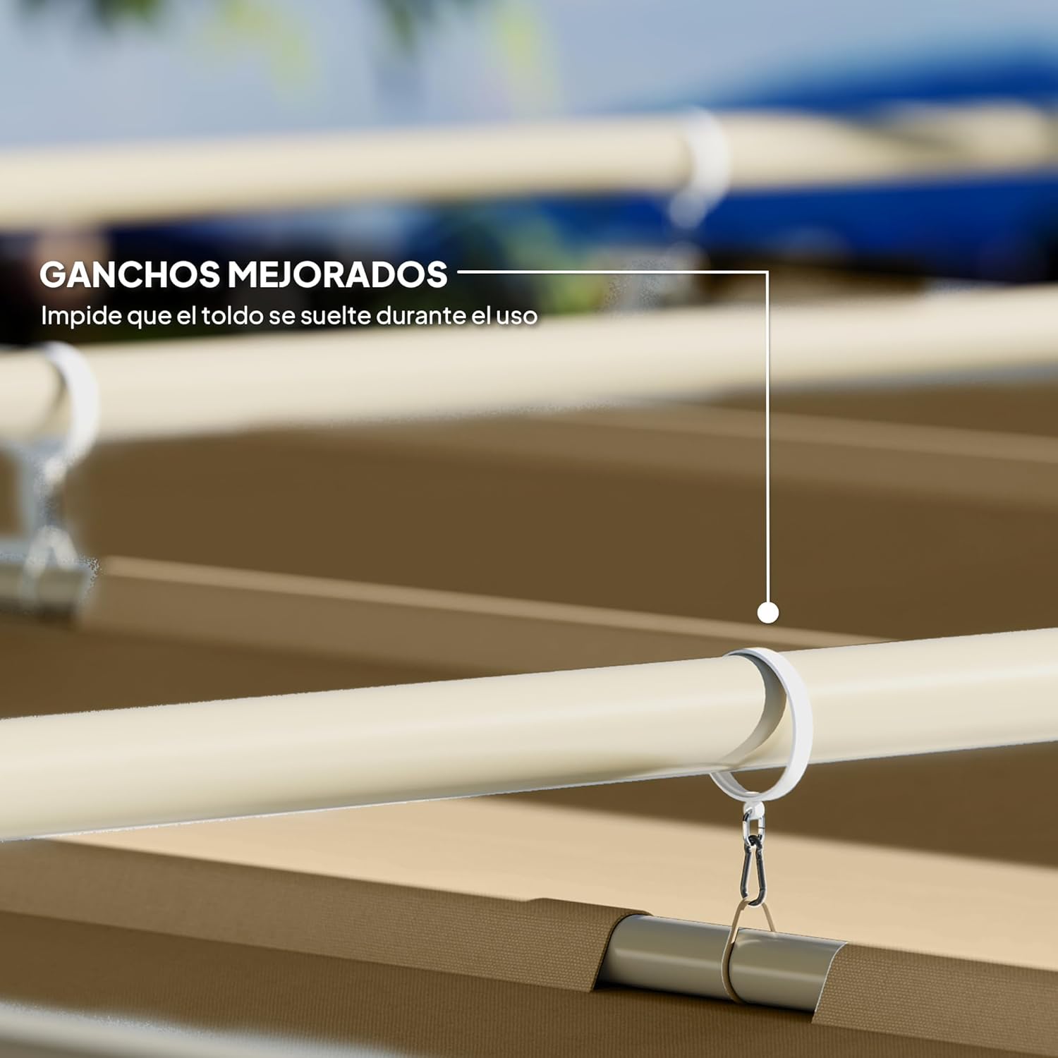 Thumbnail 3 de Outsunny Pérgola 3x3 m techo retráctil