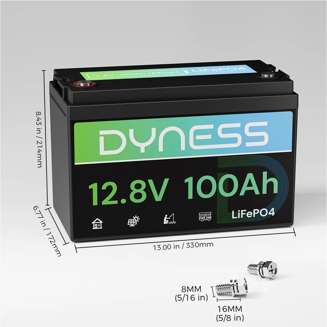 Detalle de Dyness AR1.2 12V100AH TC Group 31 LiFePO4 Battery, 100Ah, 100A BMS