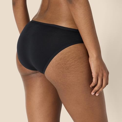 Detalle de Amazon Essentials Slip Bikini in Cotone – Disponibile in Taglie Forti Donna, Pack da 6, Nero, 44