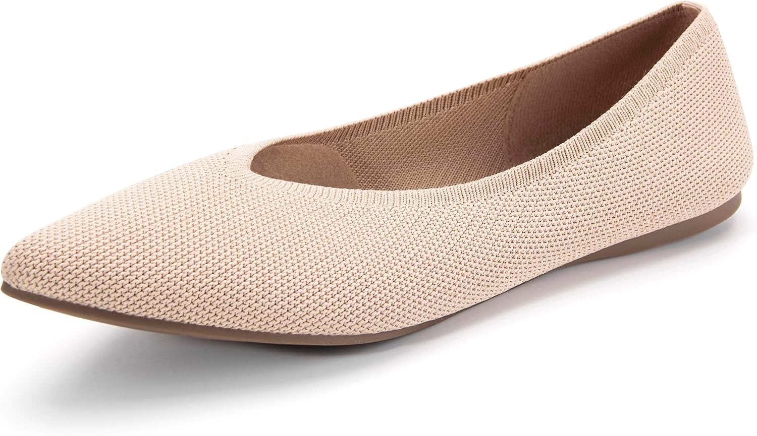 Detalle de AprCoco Knit Ballet Flats with Pointed Toe — Lightweight, Washable All-Day Comfort