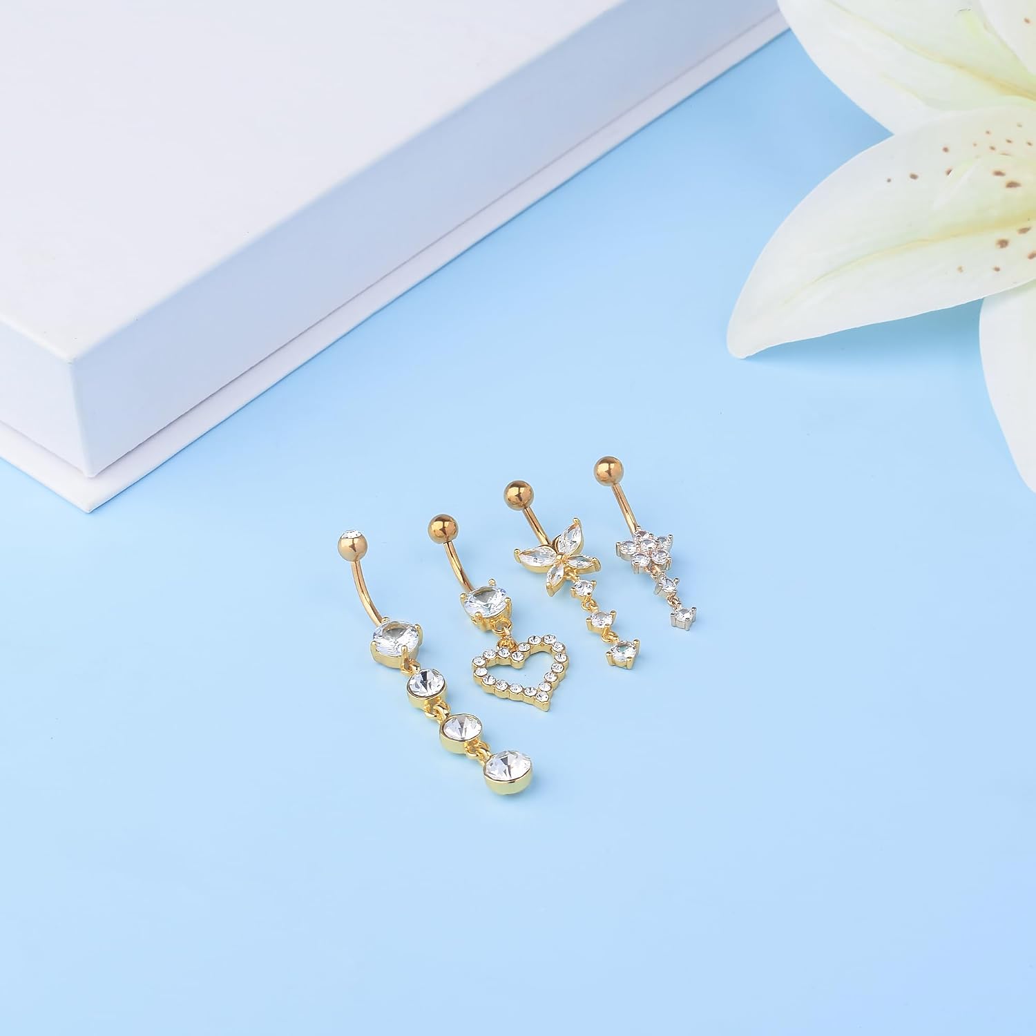 Detalle de LEE&RO Belly Button Rings, 316L Stainless Steel