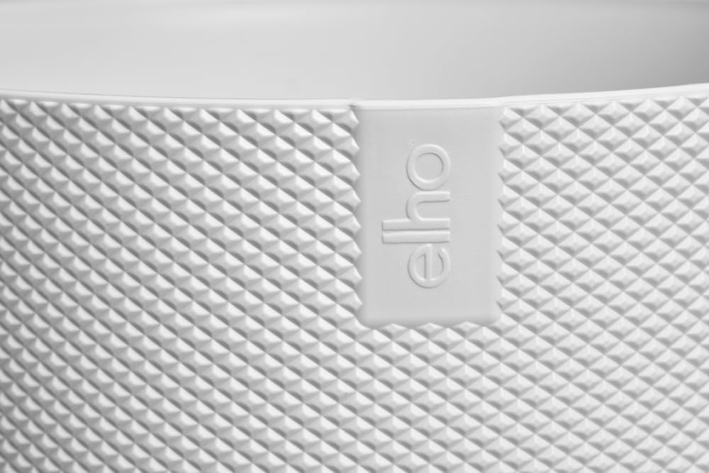 Detalle 2 de Elho Jazz Bowl 28cm Vasi per Piante – Silky White: stile urbano e sostenibilità dentro casa