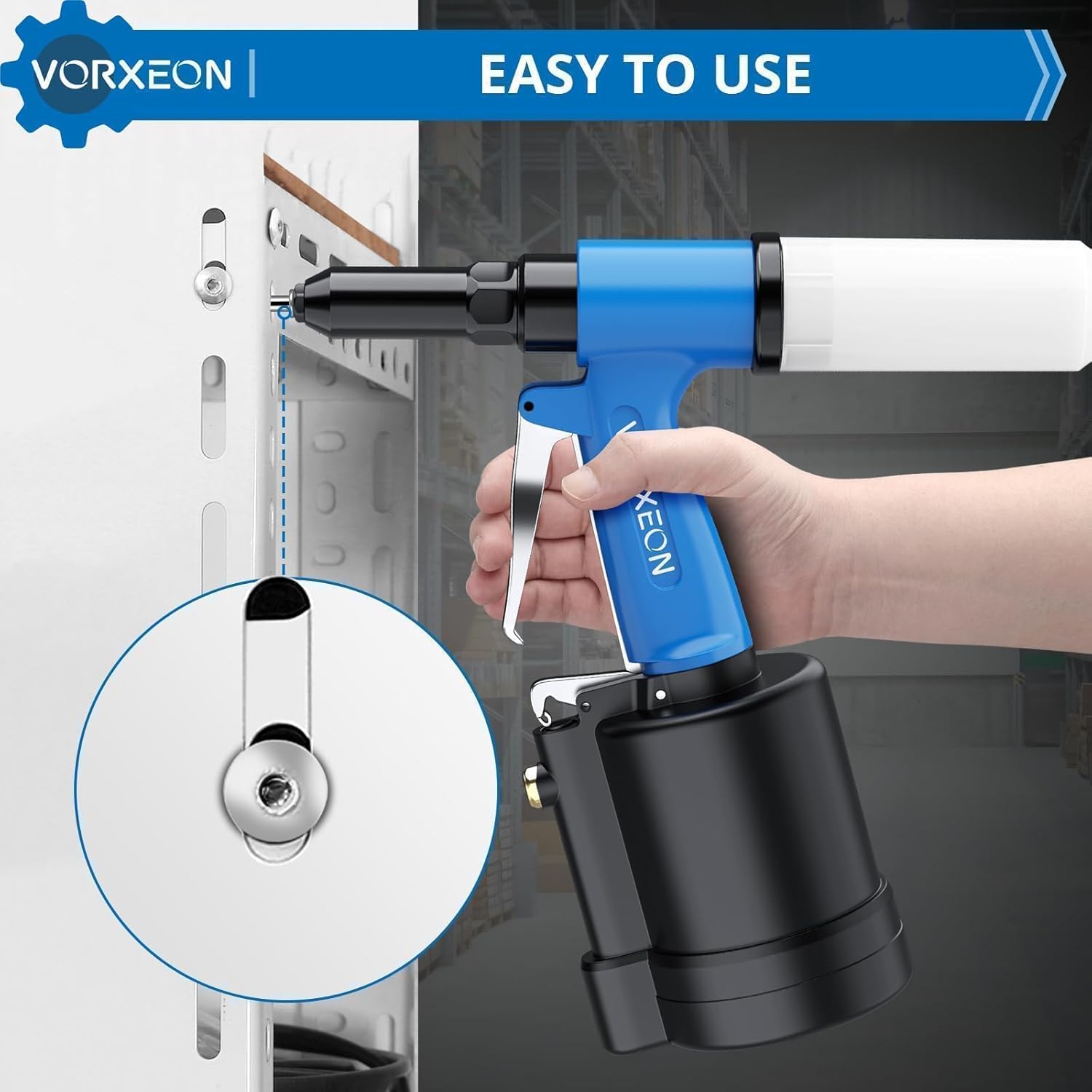 Thumbnail 5 de VORXEON pneumatic rivet gun set 1408KGF