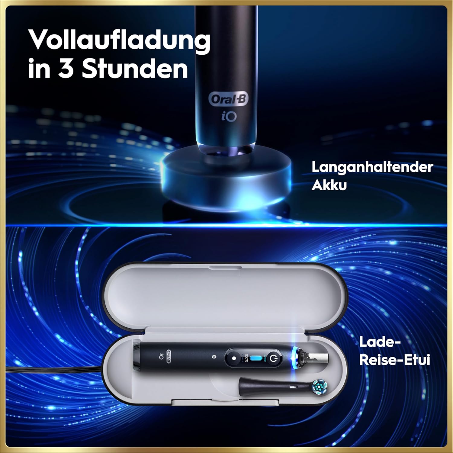 Thumbnail 4 de Oral‑B iO Series 9 elektrische Zahnbürste 3 Aufsteckbürsten