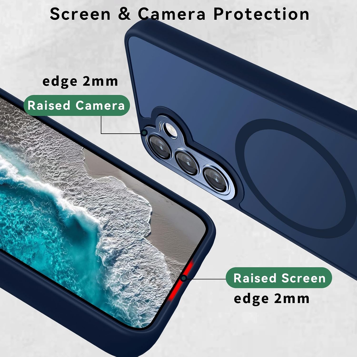 Thumbnail 1 de Magnetica Cover per Samsung Galaxy S24 FE: custodia trasparente opaca con supporto MagSafe