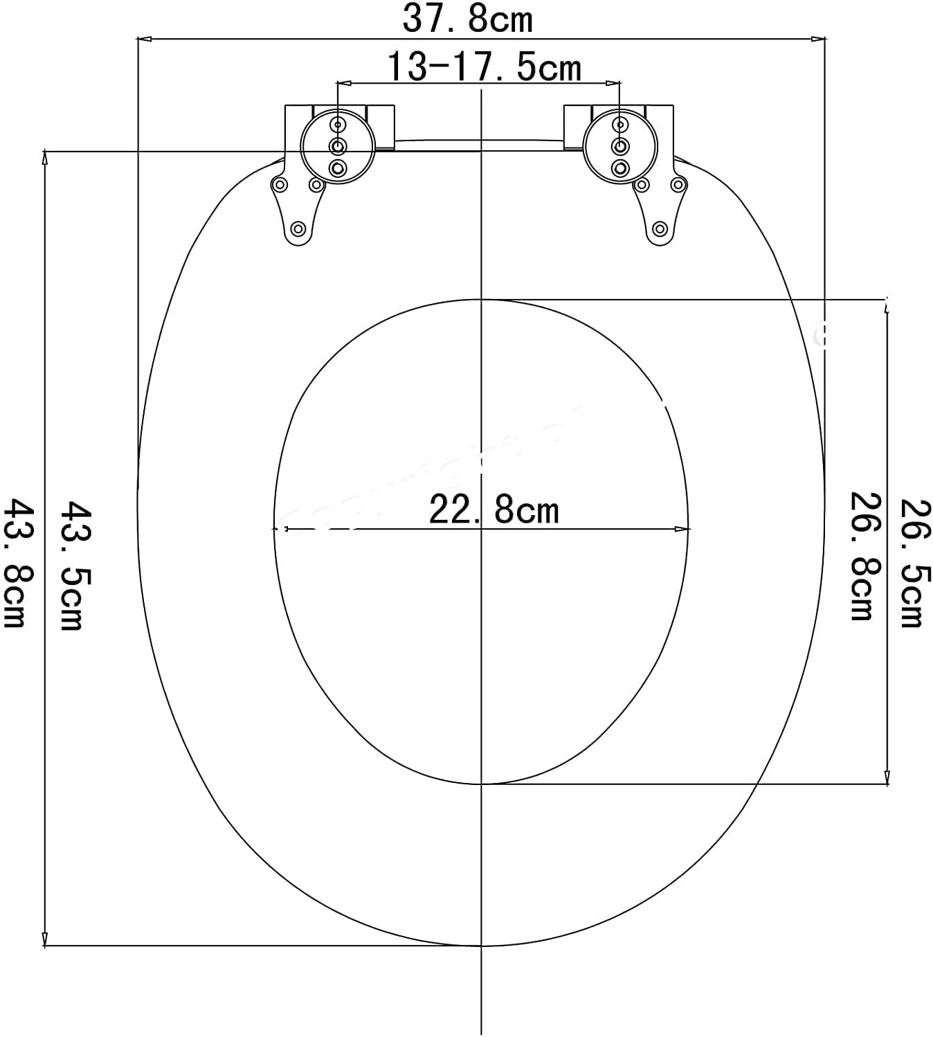 Detalle de WOLTU Premium Toilettensitz mit Absenkautomatik – O-Form, MDF-Holzkern, Soft-Close, Antibakteriell, Seestern-Design