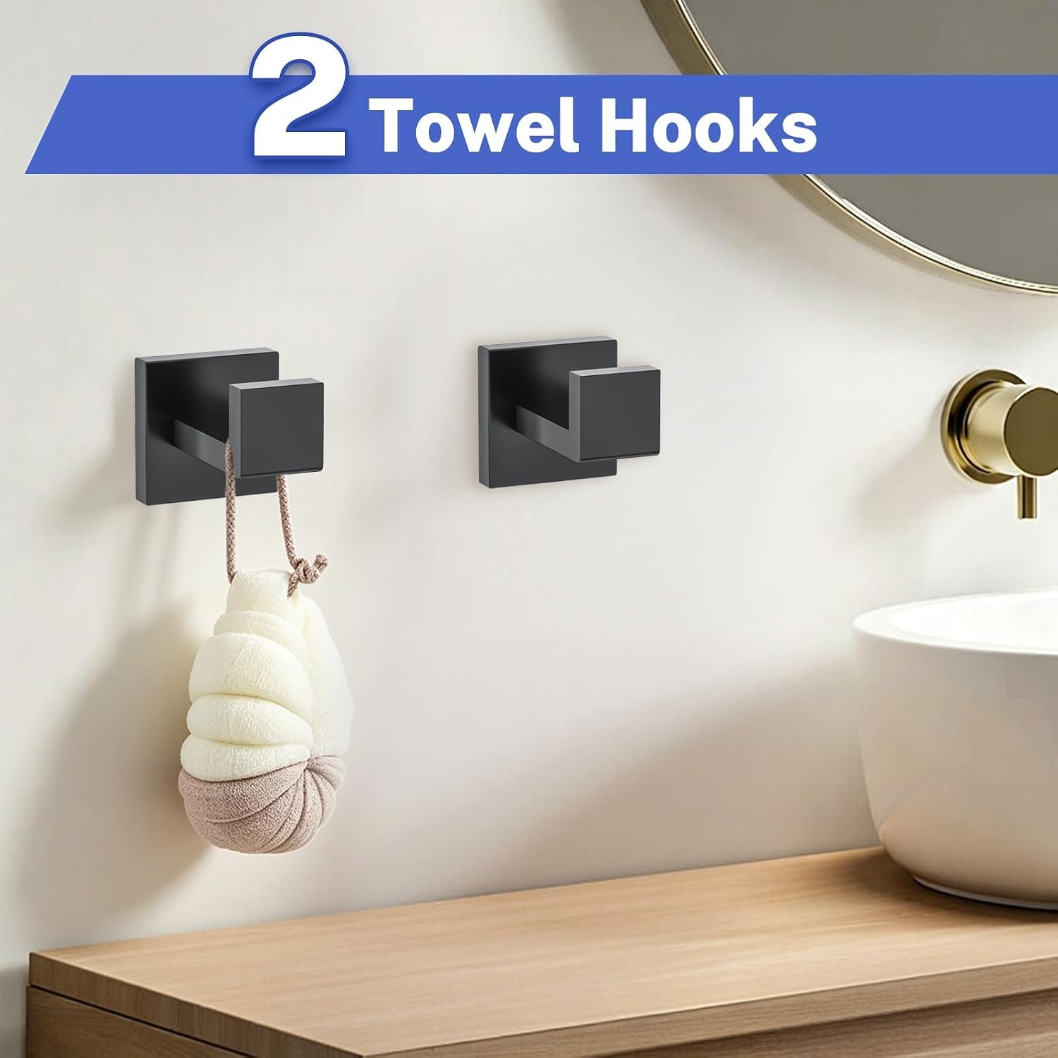 Thumbnail 4 de KORASTE K3 Matte Black Bathroom Hardware Set, 304 Stainless Steel, 5 Pieces