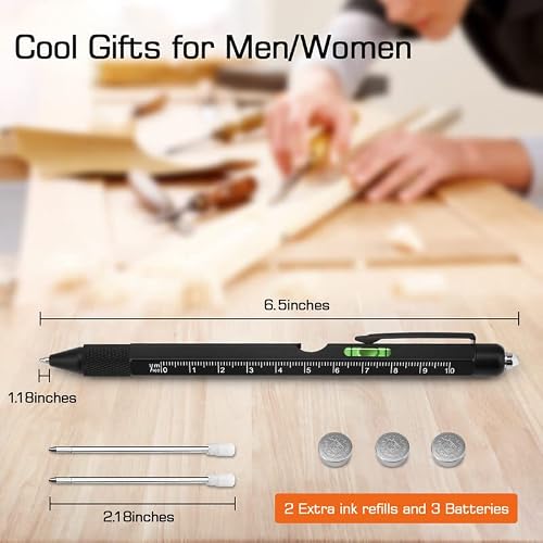 Detalle de 9 in 1 Multi Tool Pen for Dad – Fathers Day Tool Gift from Daughter & Son