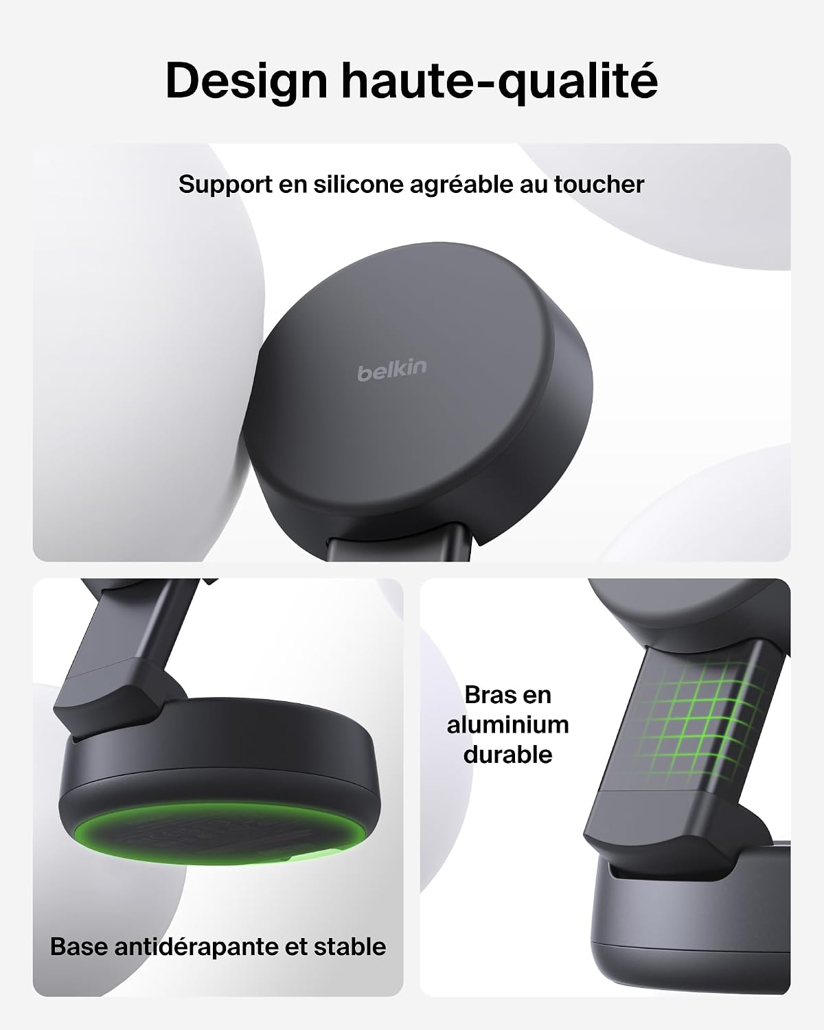 Thumbnail 4 de Belkin UltraCharge Chargeur MagSafe 2-en-1 — Socle Qi2.2 25 W, Aimanté et Pliable (Adaptateur 45 W inclus) Noir