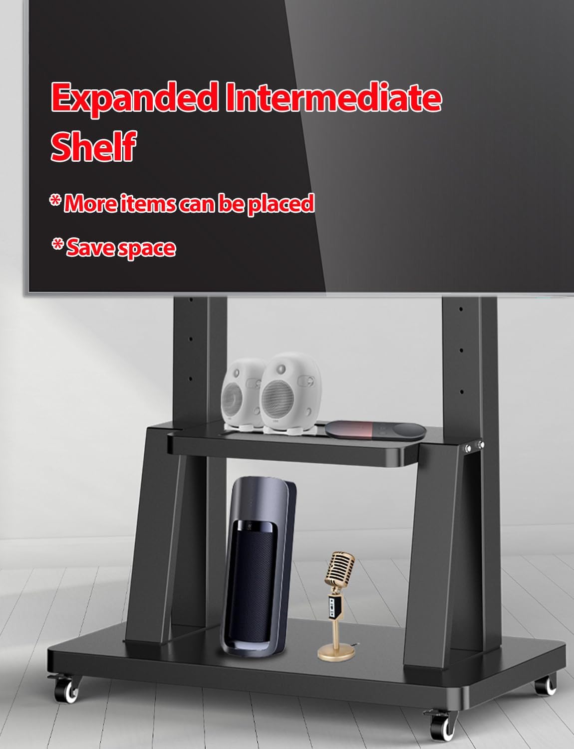 Thumbnail 6 de JXMTSPW Mobile TV Stand on Wheels for 32–100 inch Displays