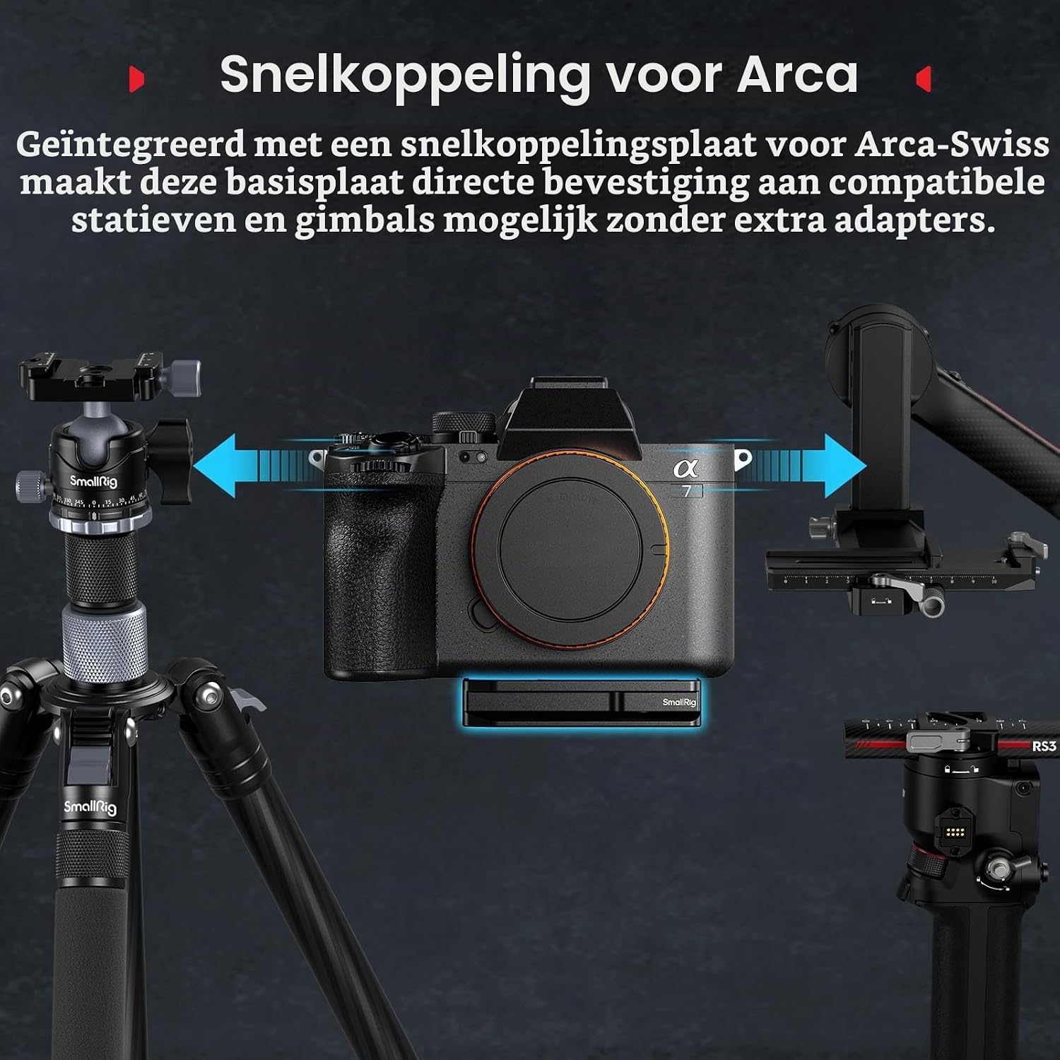 Thumbnail 4 de SMALLRIG MD5422 montageplaat voor AirTag of SmartTag2, Arca-type