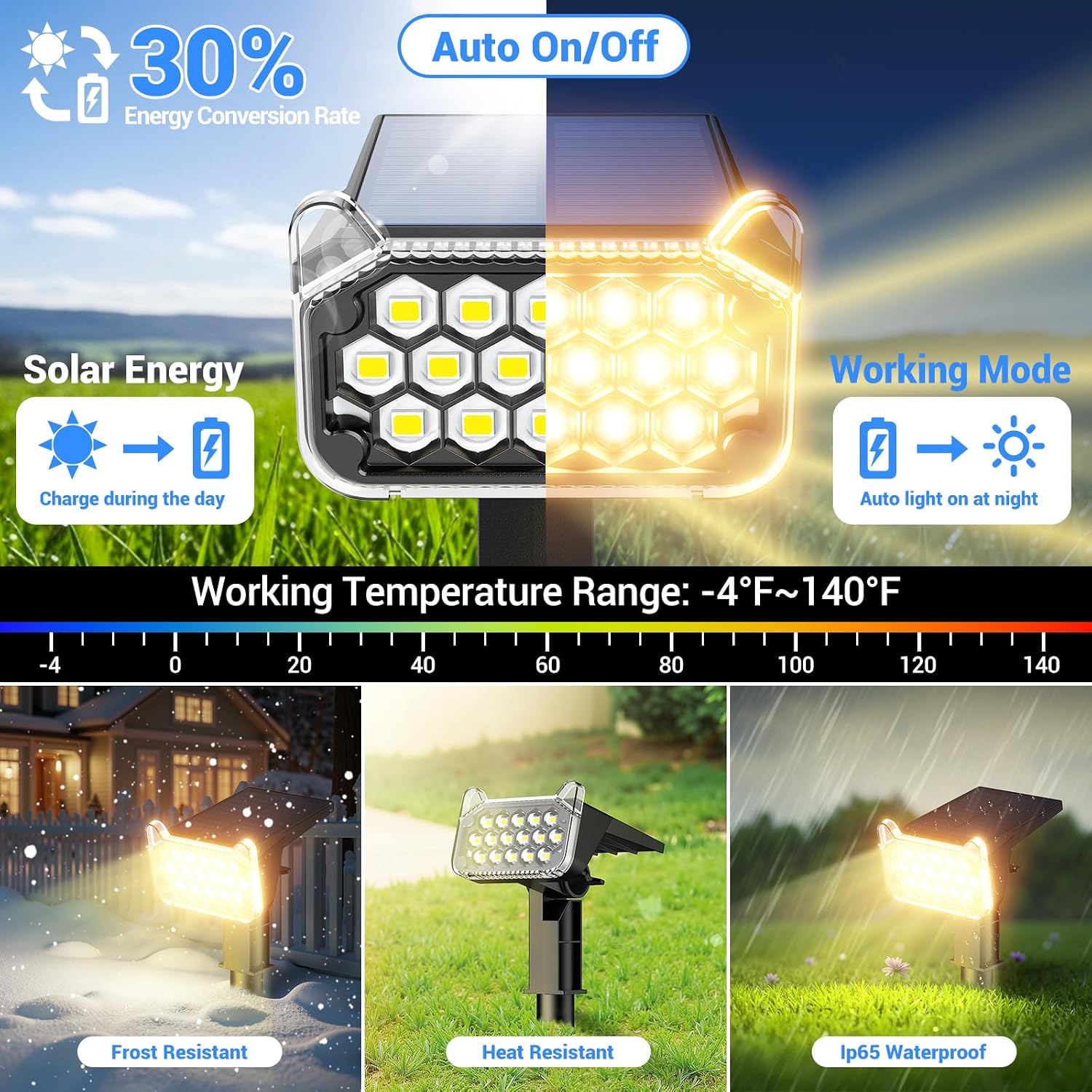 Detalle de Solar Spotlights, 4-Pack