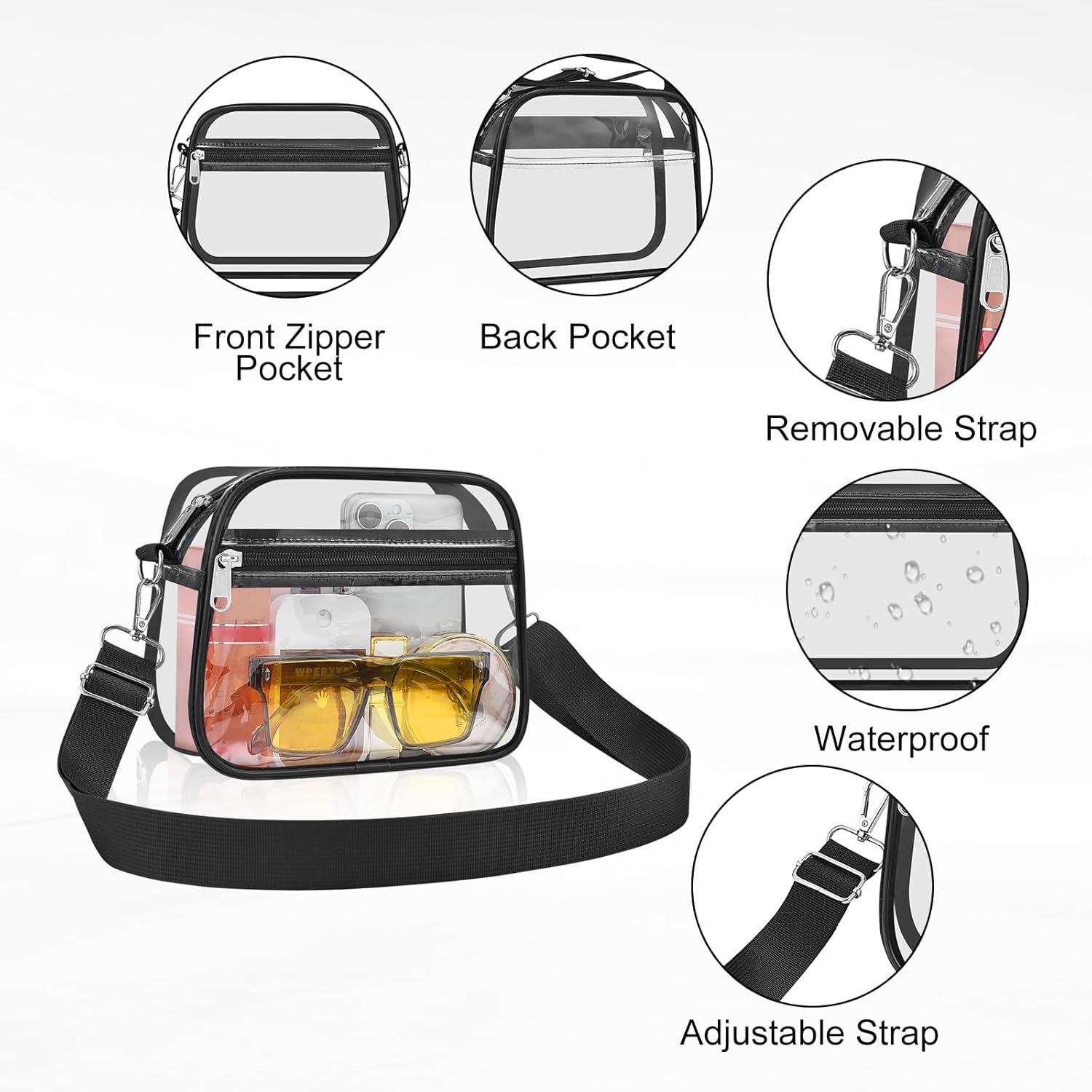 Detalle de USPECLARE Clear Bag for Events 🎪