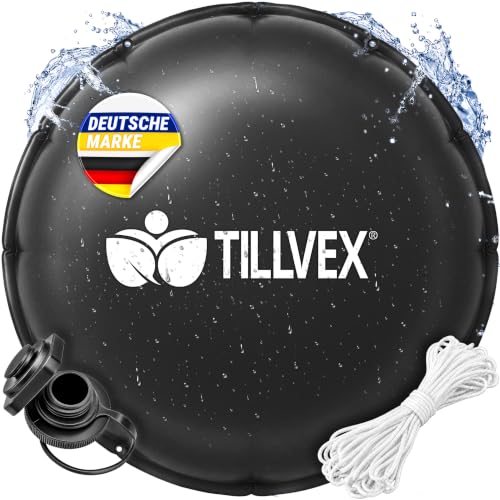 Detalle de tillvex Poolkissen Winter XXL Ø 3 m – Rund mit 12 m Seil & Reparaturkit