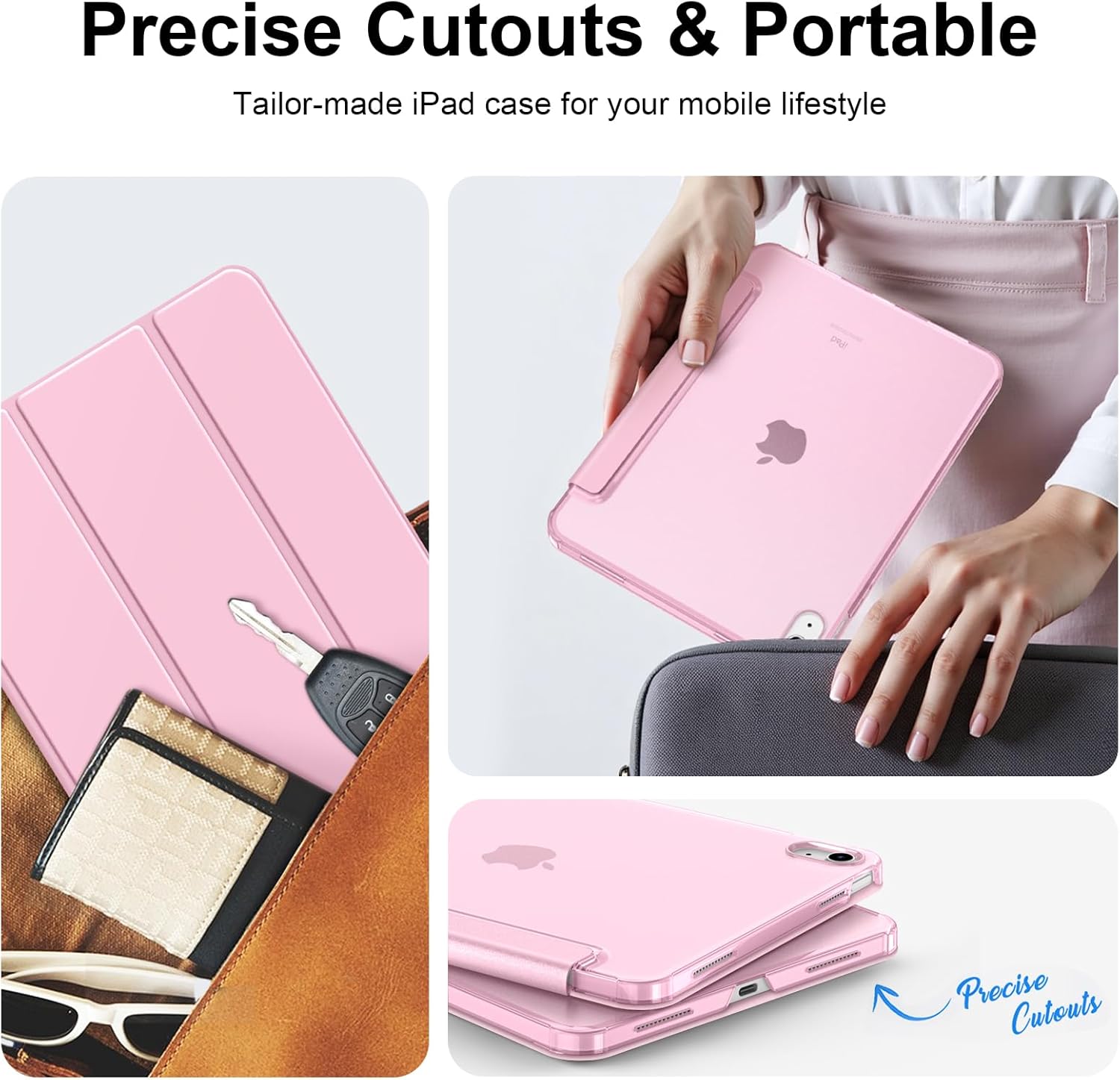 Thumbnail 5 de Fintie Hülle für iPad 11. Generation 2025 / iPad 10. Generation 2022 – Ultradünn, transparente Rückseite, Rosa