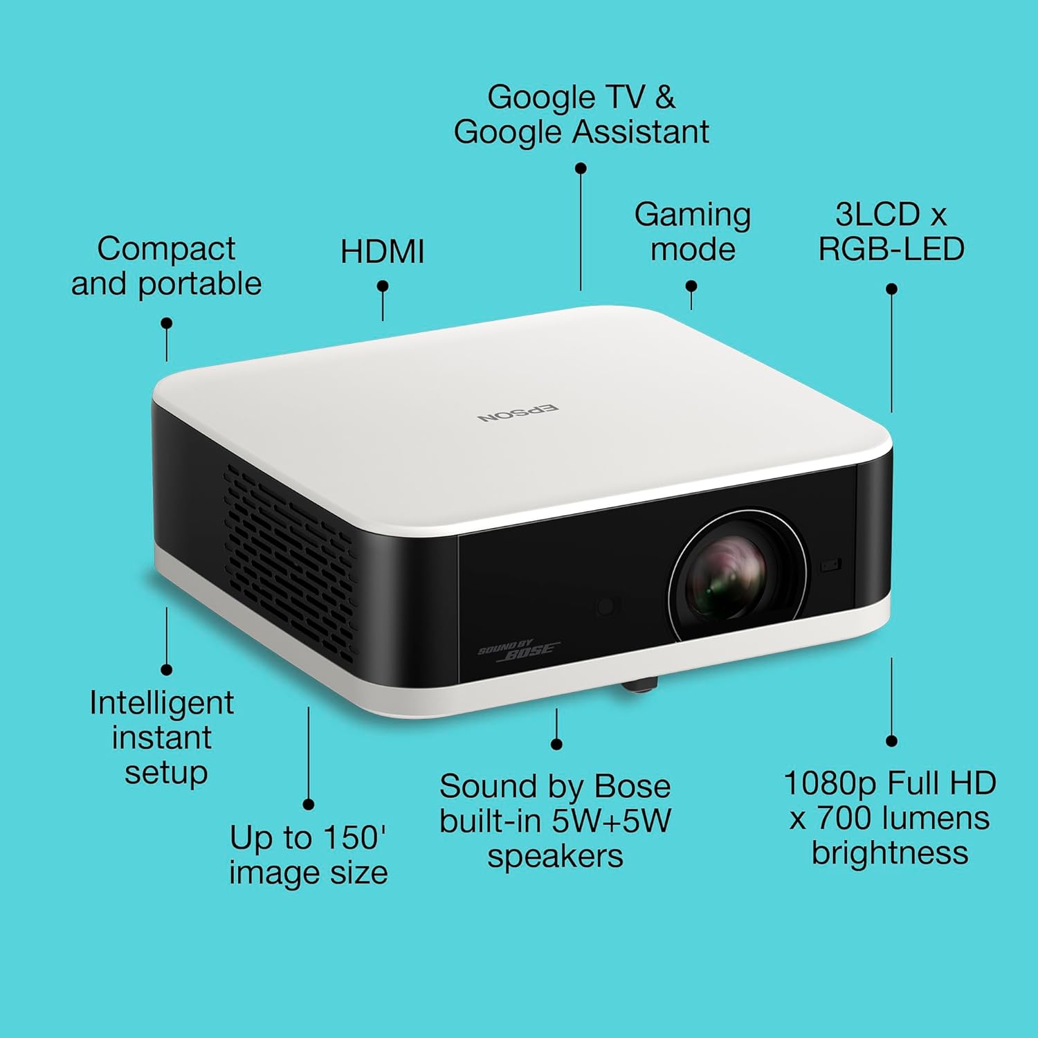 Thumbnail 2 de Epson Lifestudio Pop EF-61W Portable Projector