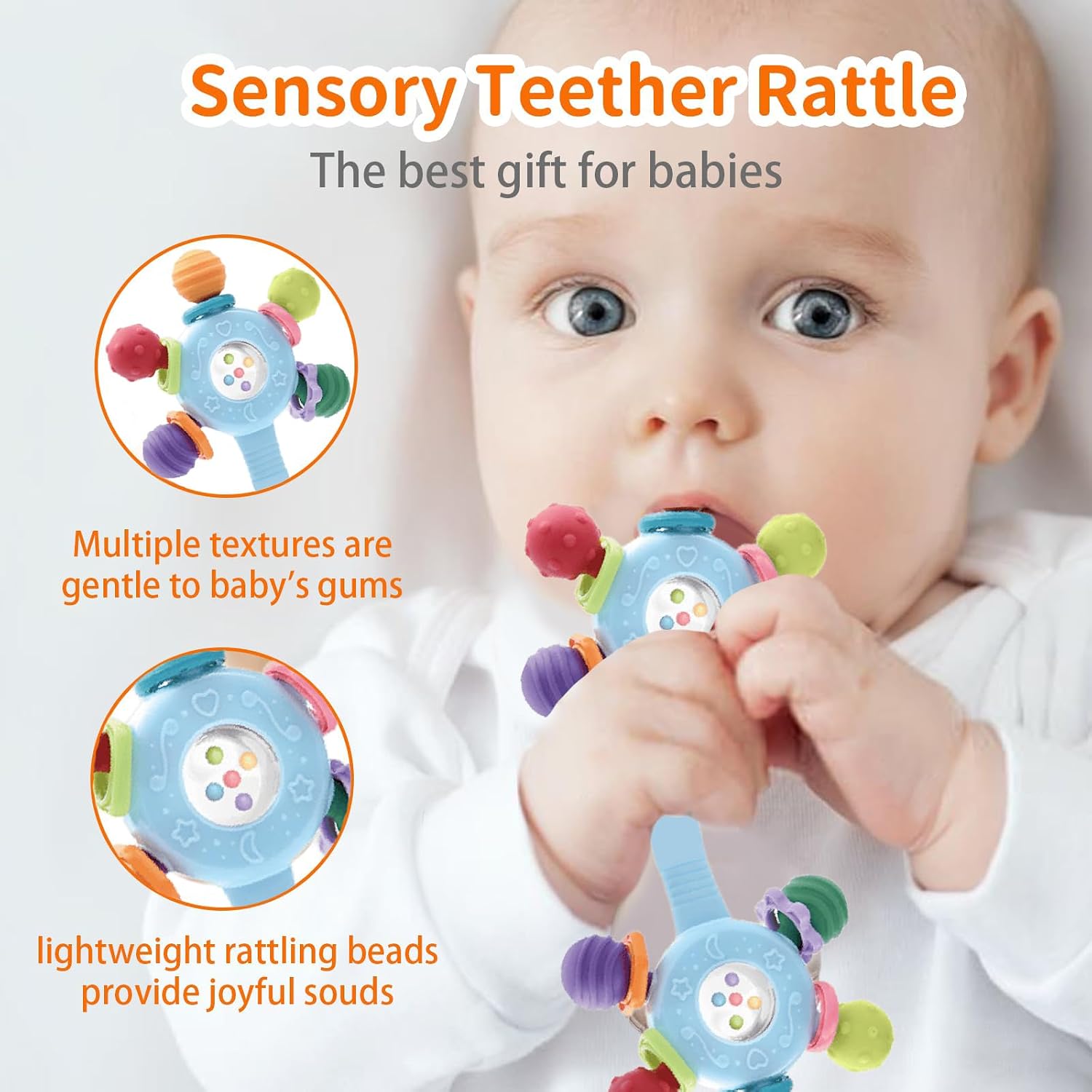 Thumbnail 4 de Goorder Sensory Rattle Toys: High-Contrast 3-in-1 Teether for Baby Development