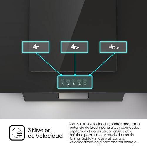 Thumbnail 6 de Hisense CH6IN6BXBG: Campana decorativa de 60 cm con extracción de 650 m³/h y iluminación LED