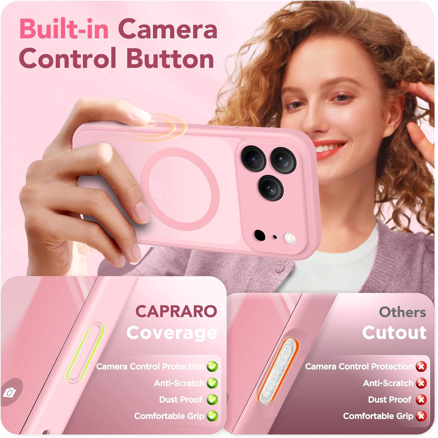Thumbnail 4 de CAPRARO Magnetic iPhone 17 Pro Max Case, Peach 1