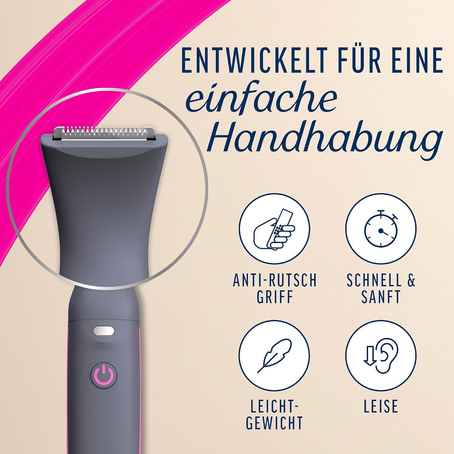 Thumbnail 3 de Veet Expert Intimate All-In-One Trimmer – Damen Haarentfernung für Gesicht, Augenbrauen, Achseln und Intimbereich