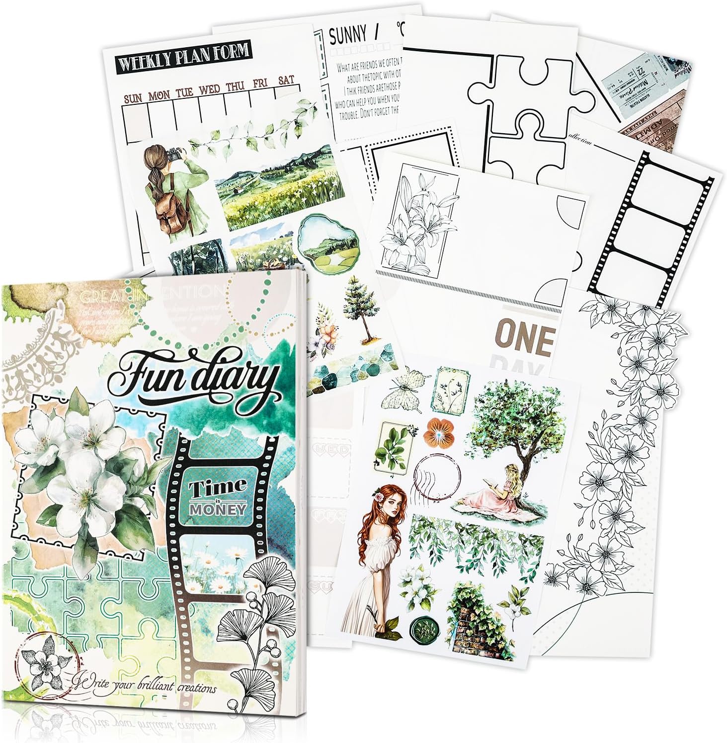 Dizdkizd Creative Art Journal, 8.3 × 5.8 in