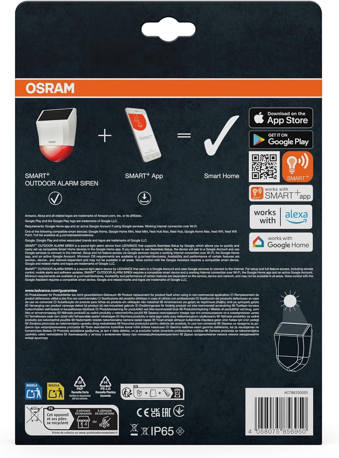 Thumbnail 2 de Osram SMART+ Outdoor Siren with WiFi Technology: Sirena esterna intelligente con notifiche SMART