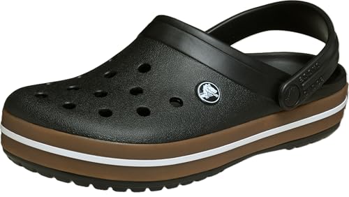 Detalle de Crocs Crocband Gum Clog – leichter Unisex-Clog aus Croslite, Schwarz, EU 38-39
