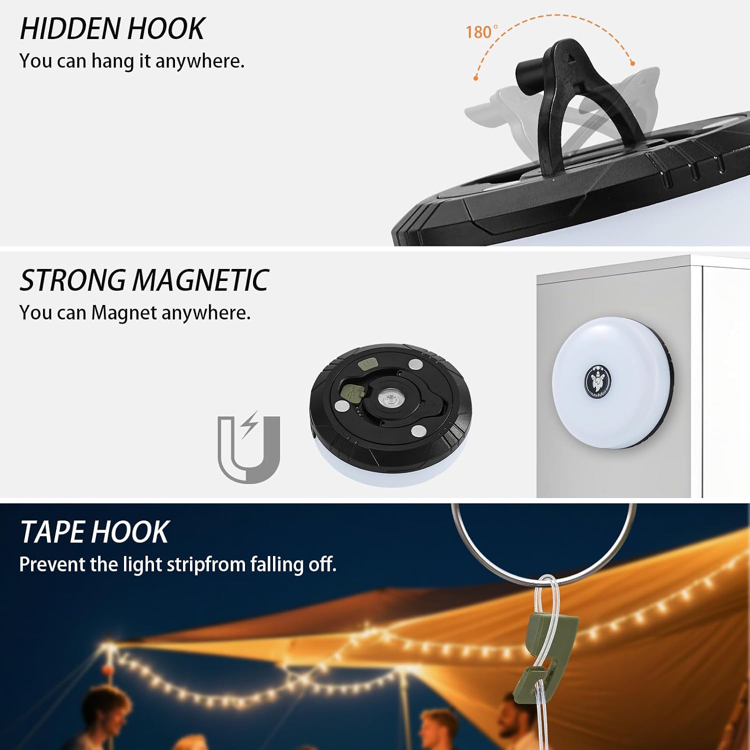 Detalle 1 de Camping Lichterkette Aufrollbar 10 m