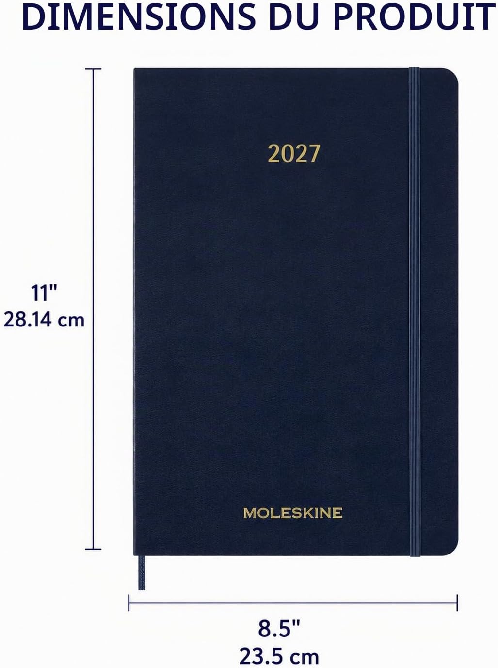 Detalle de Moleskine DSESNB2012WN7Y27 weekplanner 2026-2027, XXL, saffierblauw