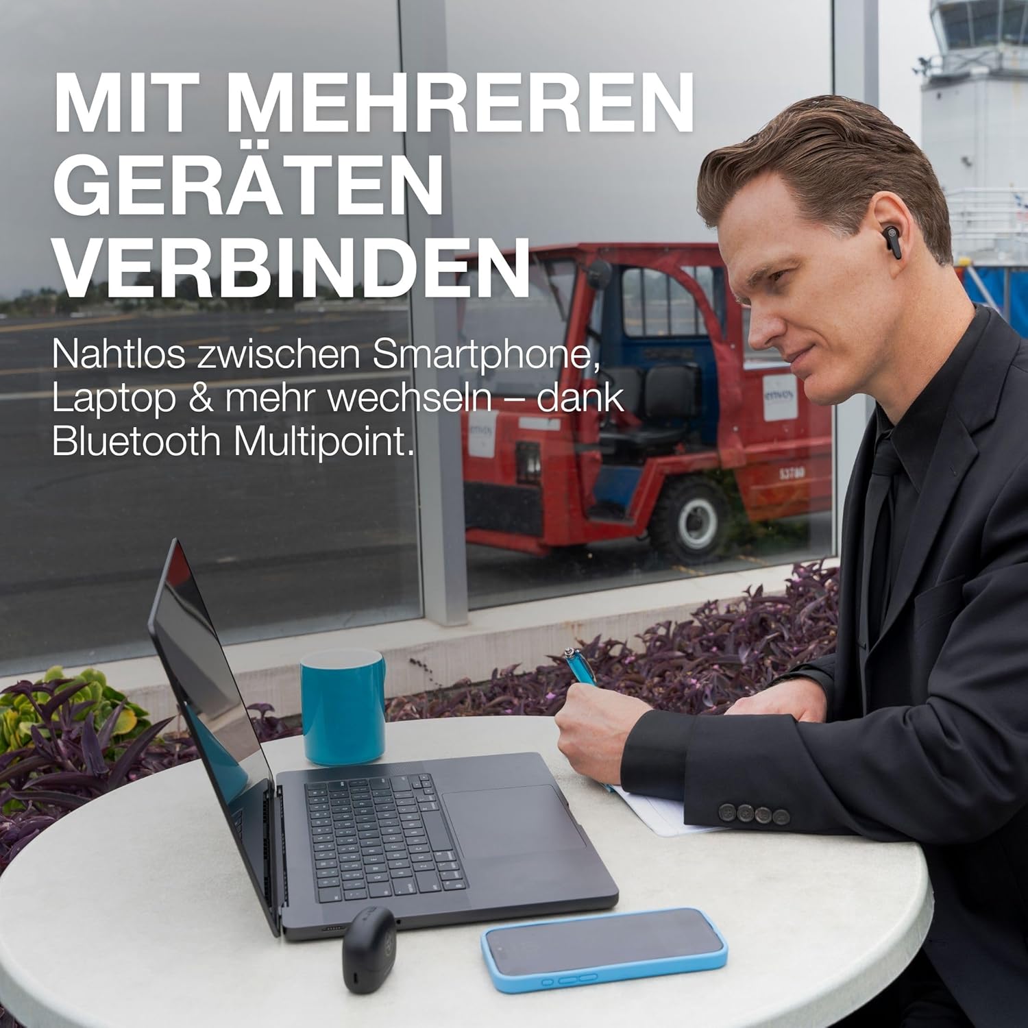 Thumbnail 3 de JLab JBuds Pods ANC In-Ear Bluetooth-Kopfhörer mit Hybrid-Noise-Cancelling, Multipoint & IP55 (Schwarz)