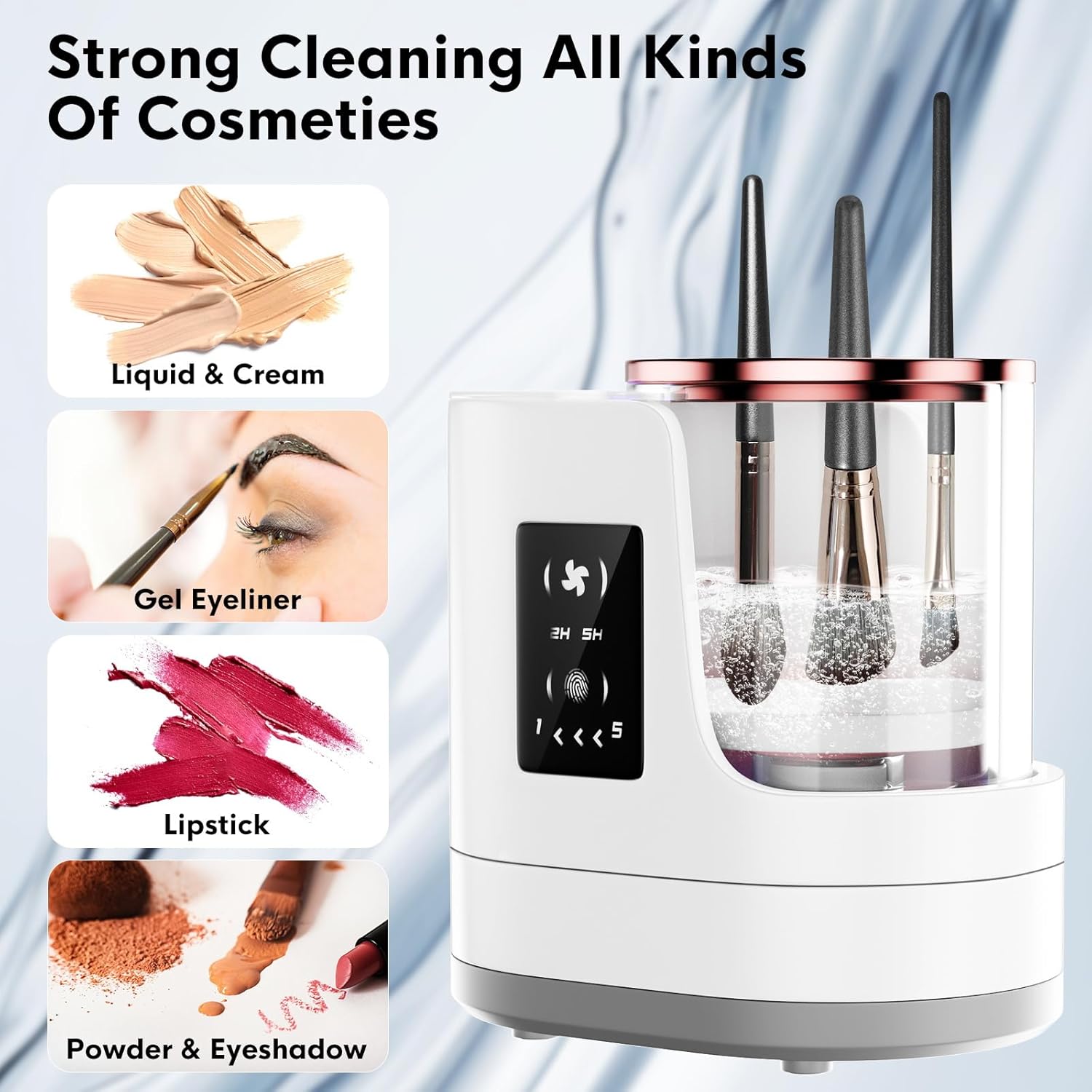 Thumbnail 5 de 3 IN 1 Electric Makeup Brush Cleaner 5min ⏱