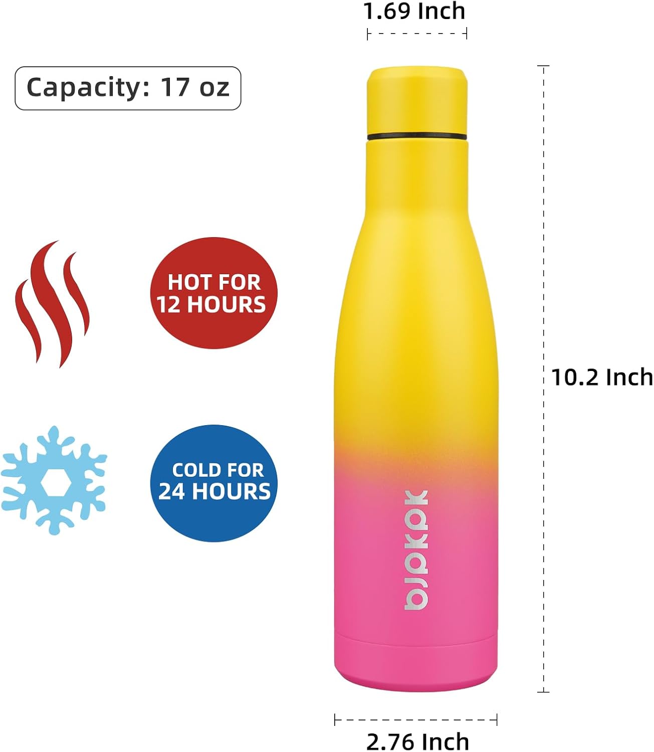 Detalle 2 de BJPKPK Insulated Water Bottle 17oz