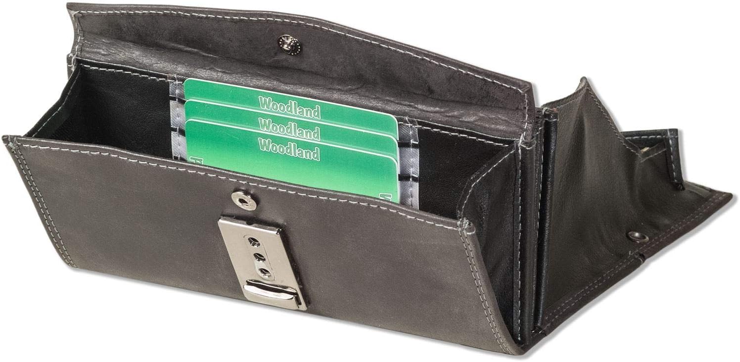 Thumbnail 4 de Woodland KELLNERBÖRSE TAXIBÖRSE Profi-Modell mit weichem Büffelleder in Anthrazit