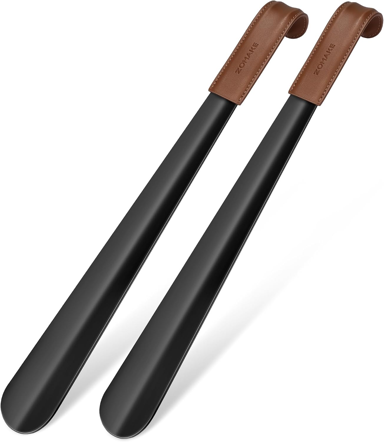 Detalle de ZOMAKE Calzador long en acier inoxydable 42 cm (lot de 2) avec étui en cuir