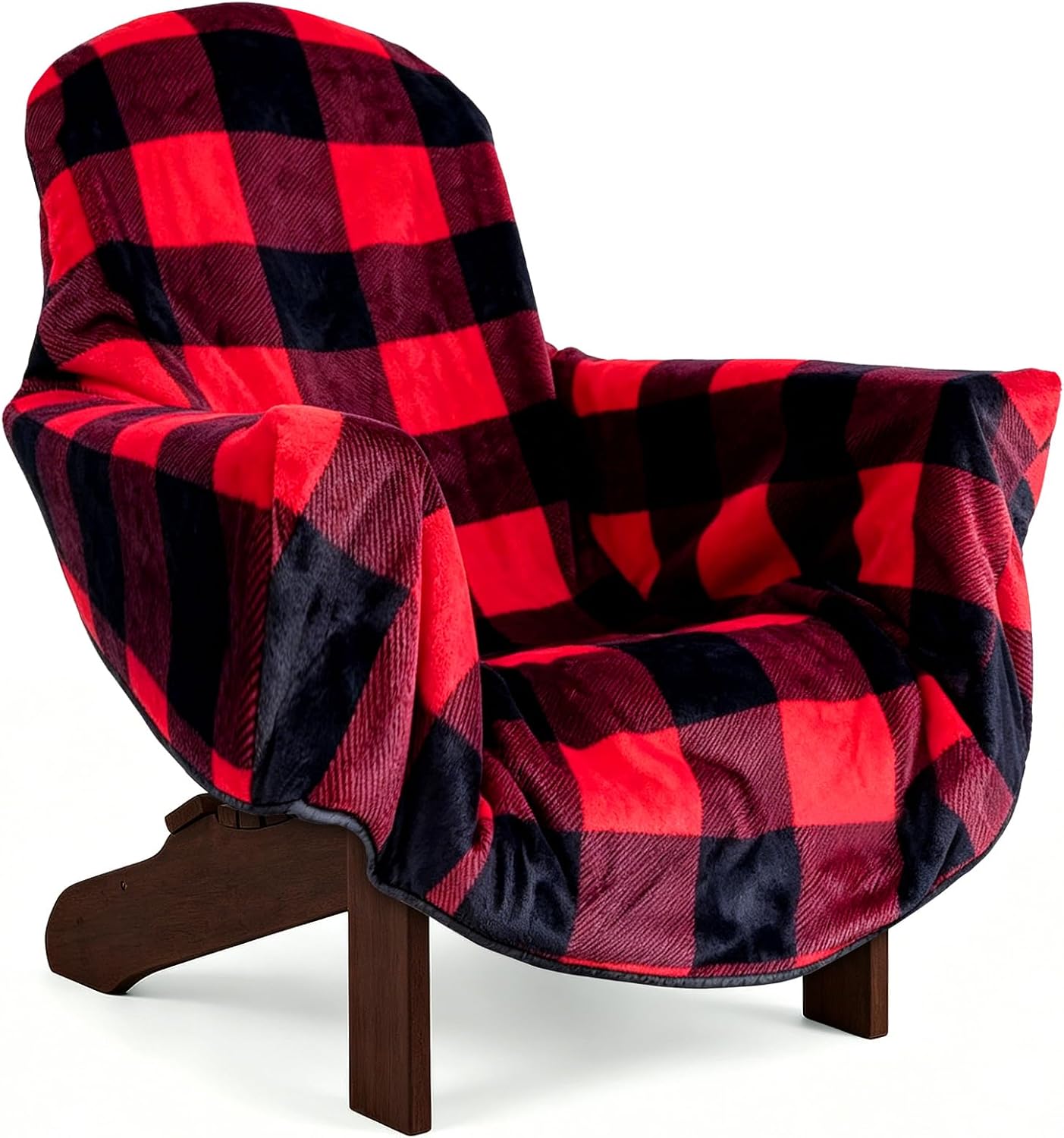 Detalle de STARTWO JINGPU-266-RPD3-2 Outdoor Chair Cover, Reversible Plaid and Fleece