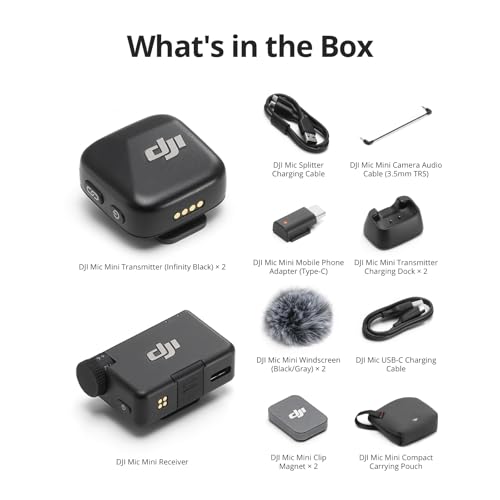 Detalle 2 de DJI Mic Mini (2 TX + 1 RX): Ultralight, Detail-Rich Audio for On-Camera Use