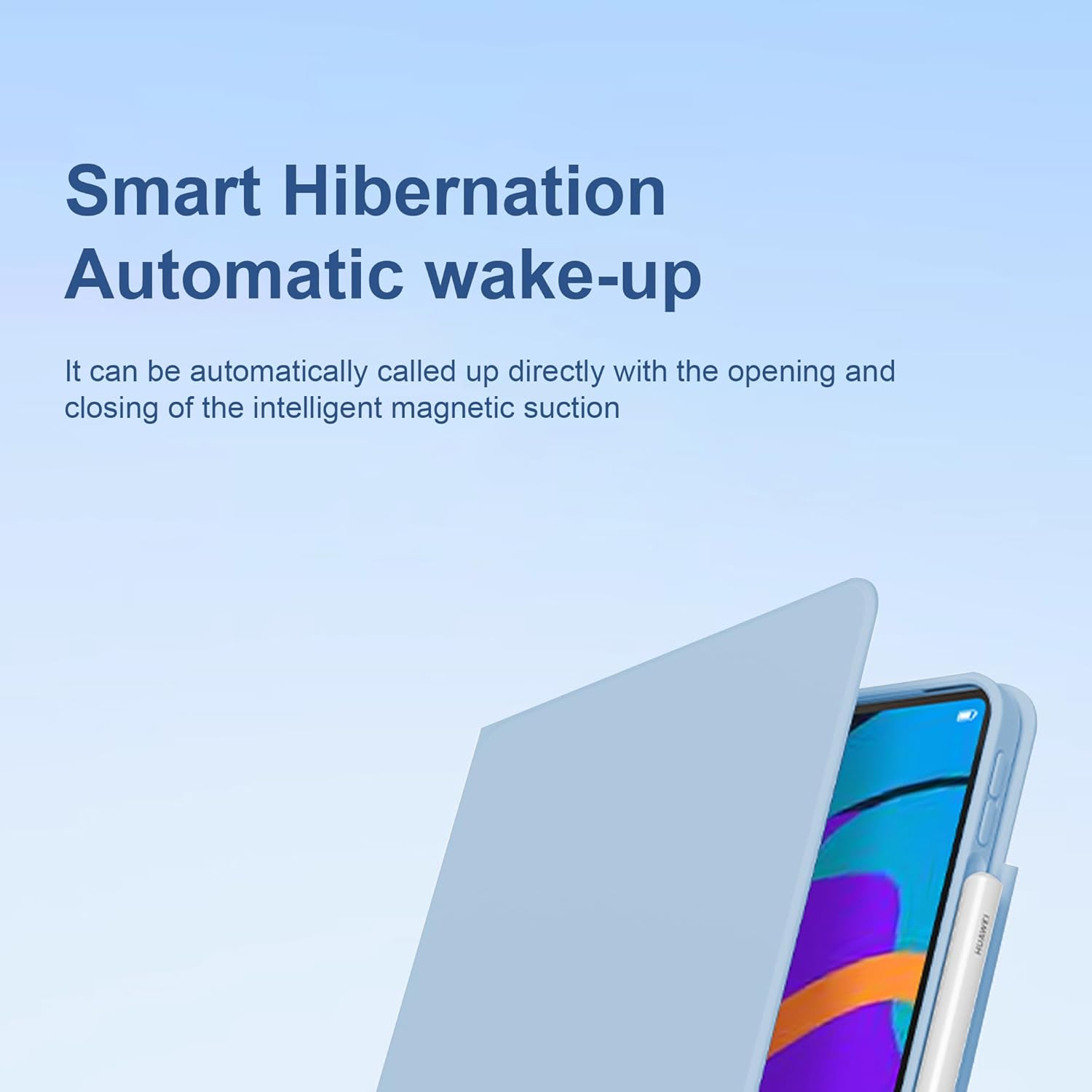 Thumbnail 4 de zZjoOoj Hülle für Xiaomi Pad Mini 8,7 Zoll – 360° drehbar, magnetisch & teilbar mit Ständer (blau)