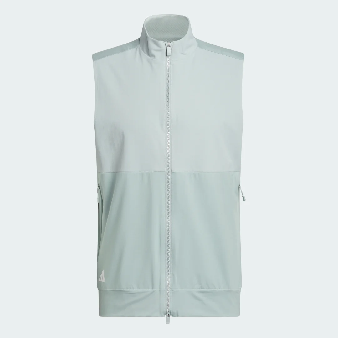 Detalle 2 de Chaleco Ultimate365 Tour Full-Zip de Adidas: versatilidad en verde para tus entrenamientos