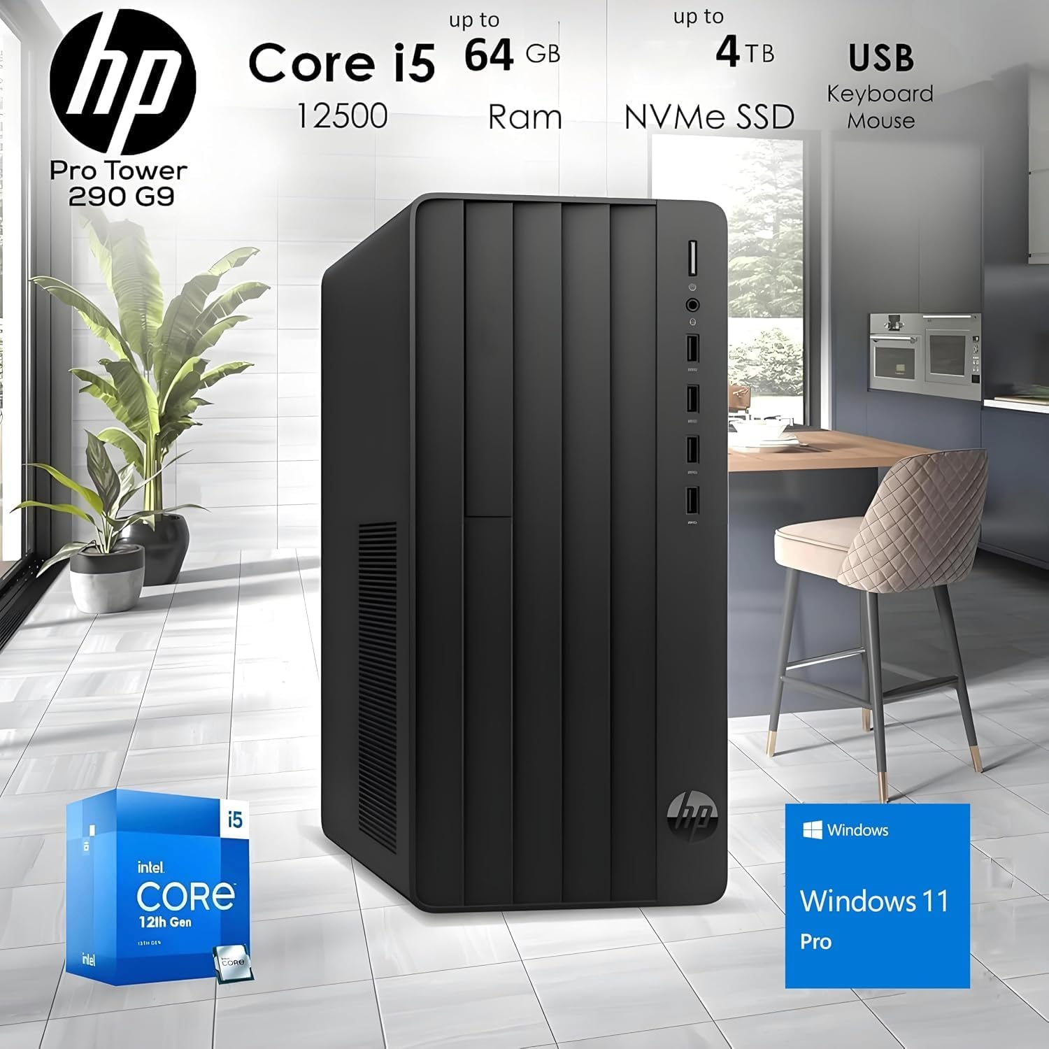 Detalle 2 de HP Desktop Computer Tower with 1TB SSD