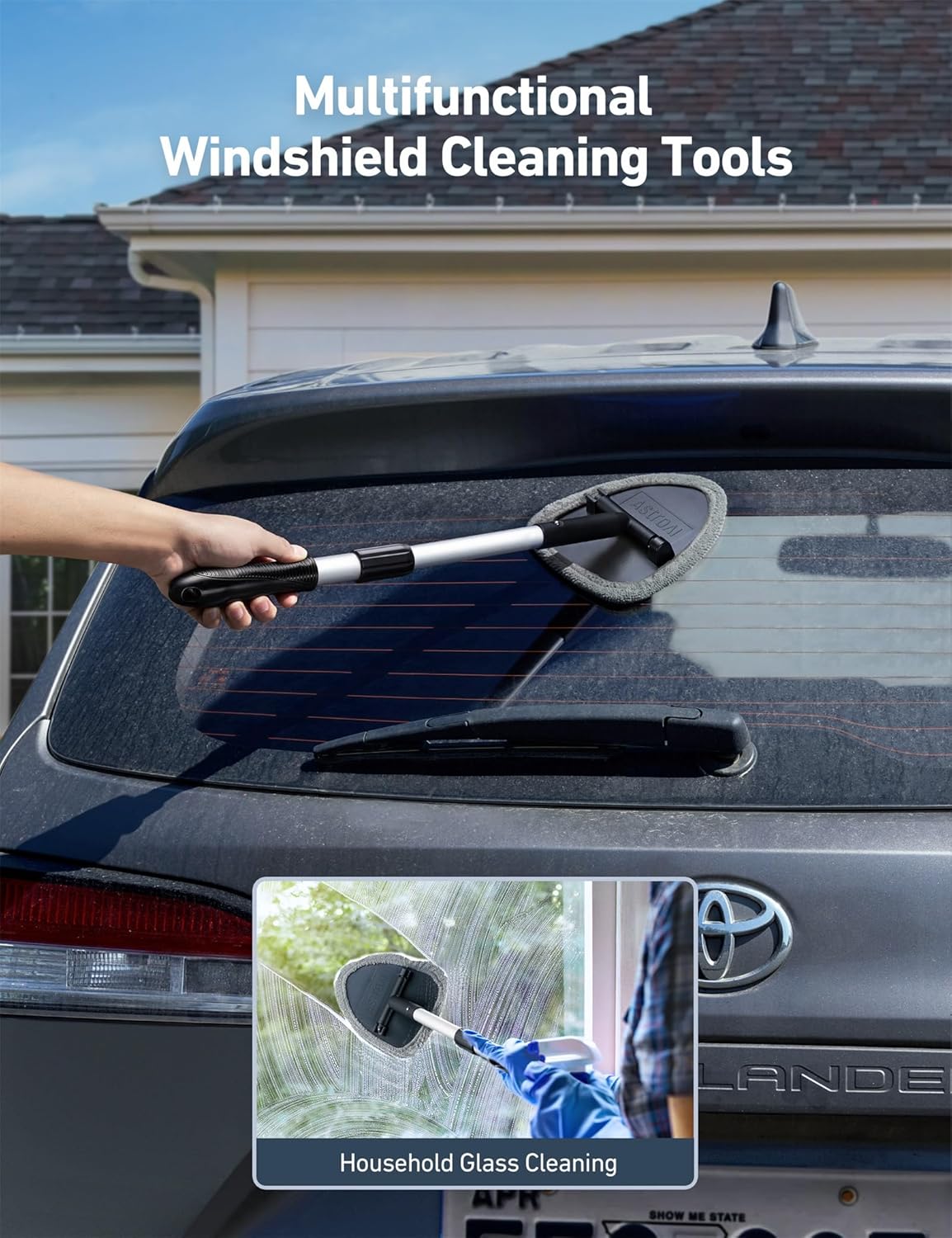 Thumbnail 6 de AstroAI 21" Extra-Long Windshield Cleaner Tool & Microfiber Pad Kit