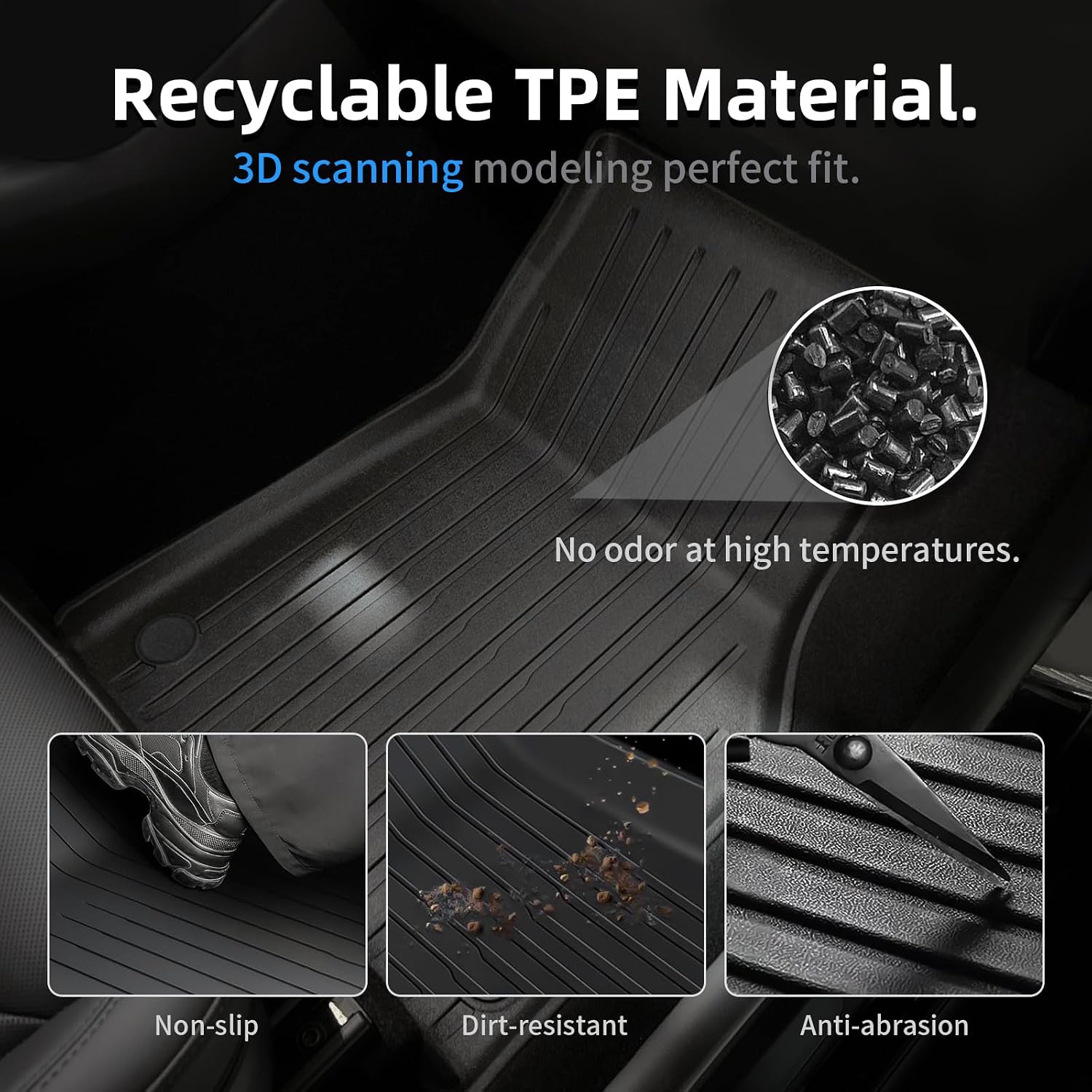 Thumbnail 5 de CYBERBEANS Tesla Model Y Juniper Mats 6Pcs