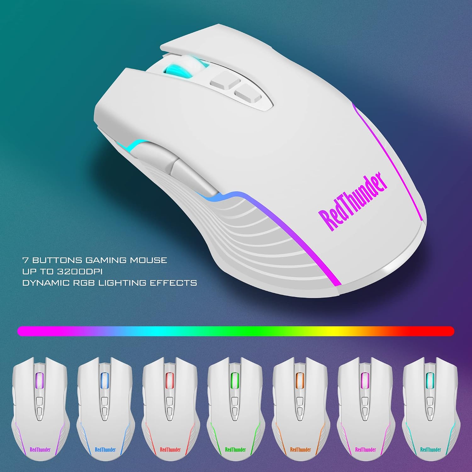 Detalle de RedThunder wireless gaming keyboard and mouse combo K10