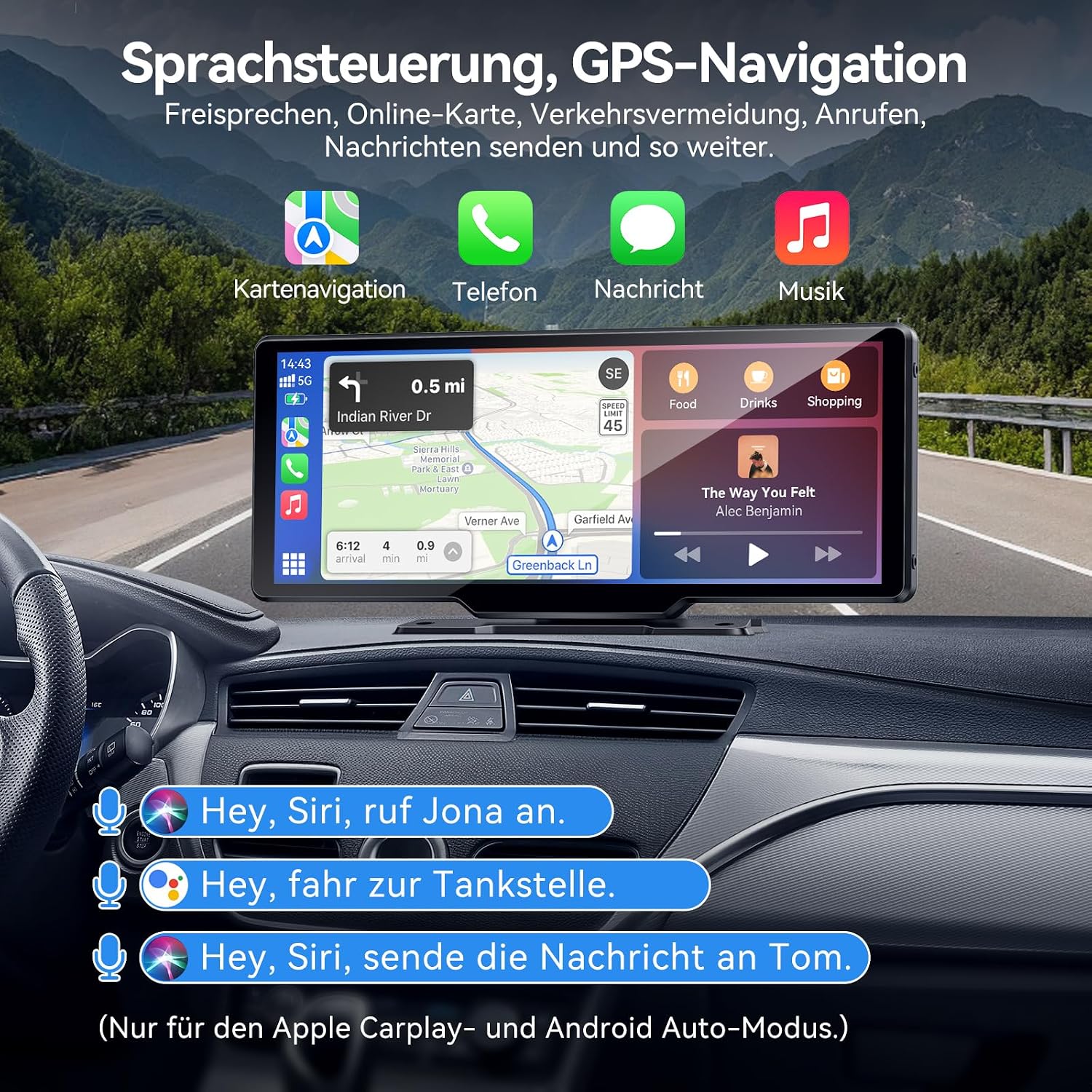 Detalle de Carpeer CarPlay Display 10,6 Zoll