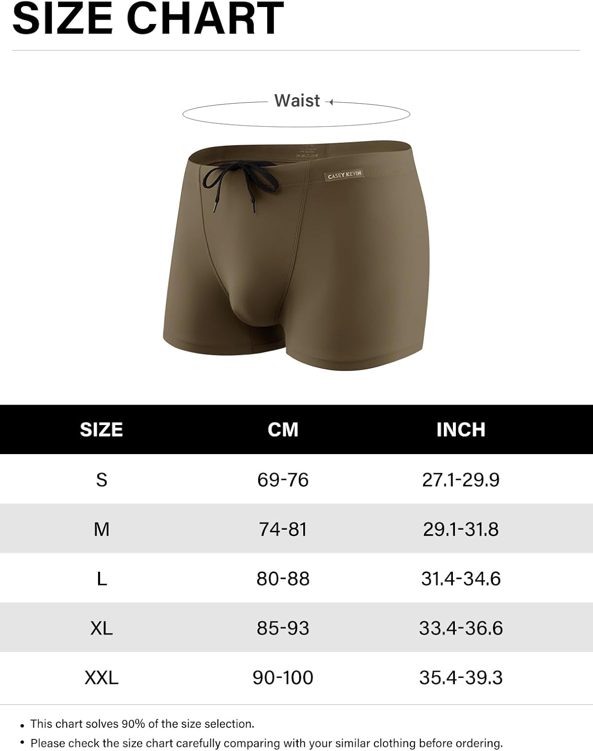 Detalle 2 de Casey Kevin zwembroek voor heren, verstelbaar en sneldrogend in boxermodel