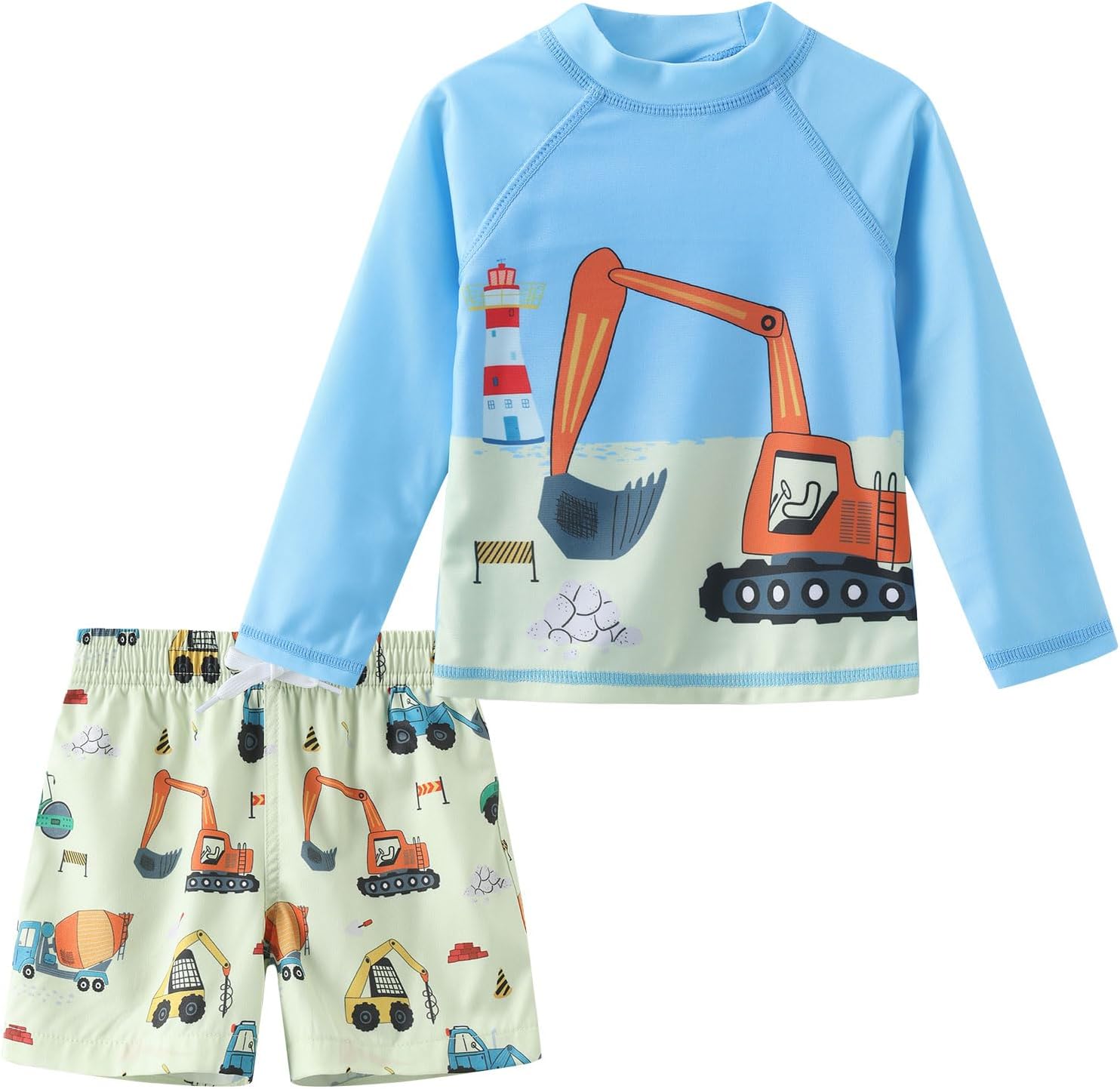 Thumbnail 4 de Aisyee Baby Boy Swimsuit Long Sleeve with Board Shorts (6 Months–5 Years)