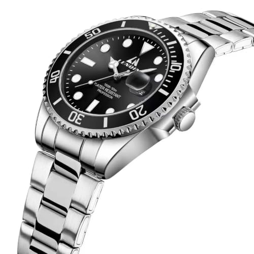 Thumbnail 1 de LN LENQIN Orologio da uomo in acciaio — cronometro analogico al quarzo, impermeabile (3ATM)