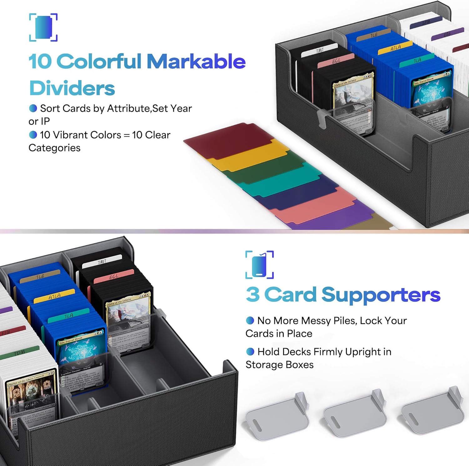 Detalle 2 de UAONO Card Storage Box 1800+ capacity for MTG cards ๐