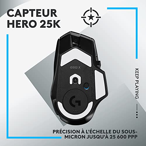 Detalle de Logitech G G502 X LIGHTSPEED Souris Gaming Sans Fil — précision et réactivité repensées